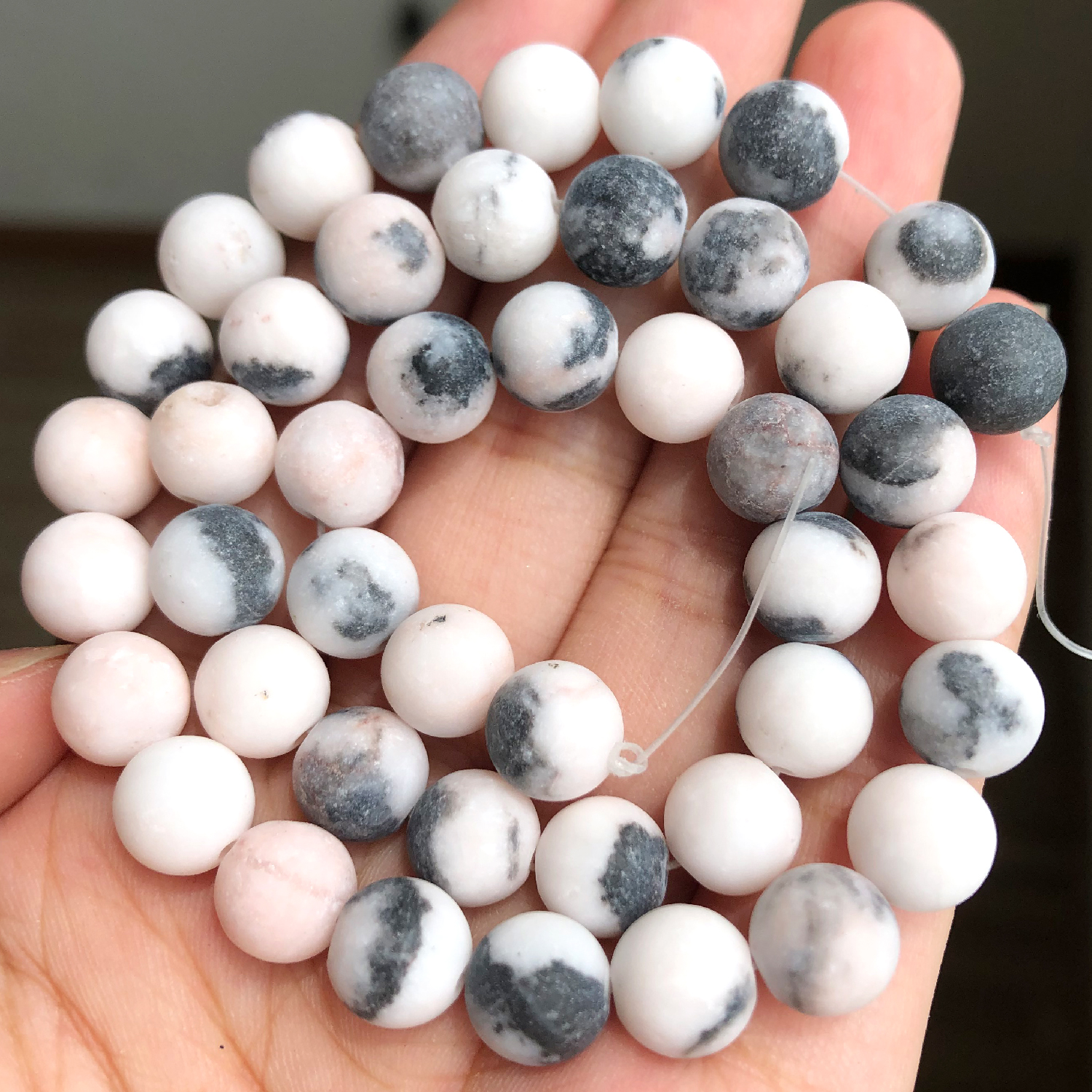 Natural Stone Pink Jaspers Quartz Crystal Cat Eye Opal Jades Pearl Round Bulk Beads ewelry Making DIY Braclet Charms Wholesale