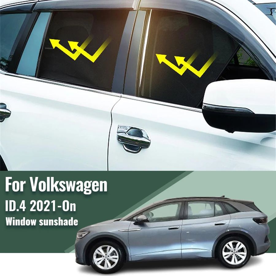 For Volkswagen VW ID.4 ID4 2020 2021 2022 2023 2024 Car Sunshade Magnetic Front Rear Windshield Curtain Side Window Sun Shade
