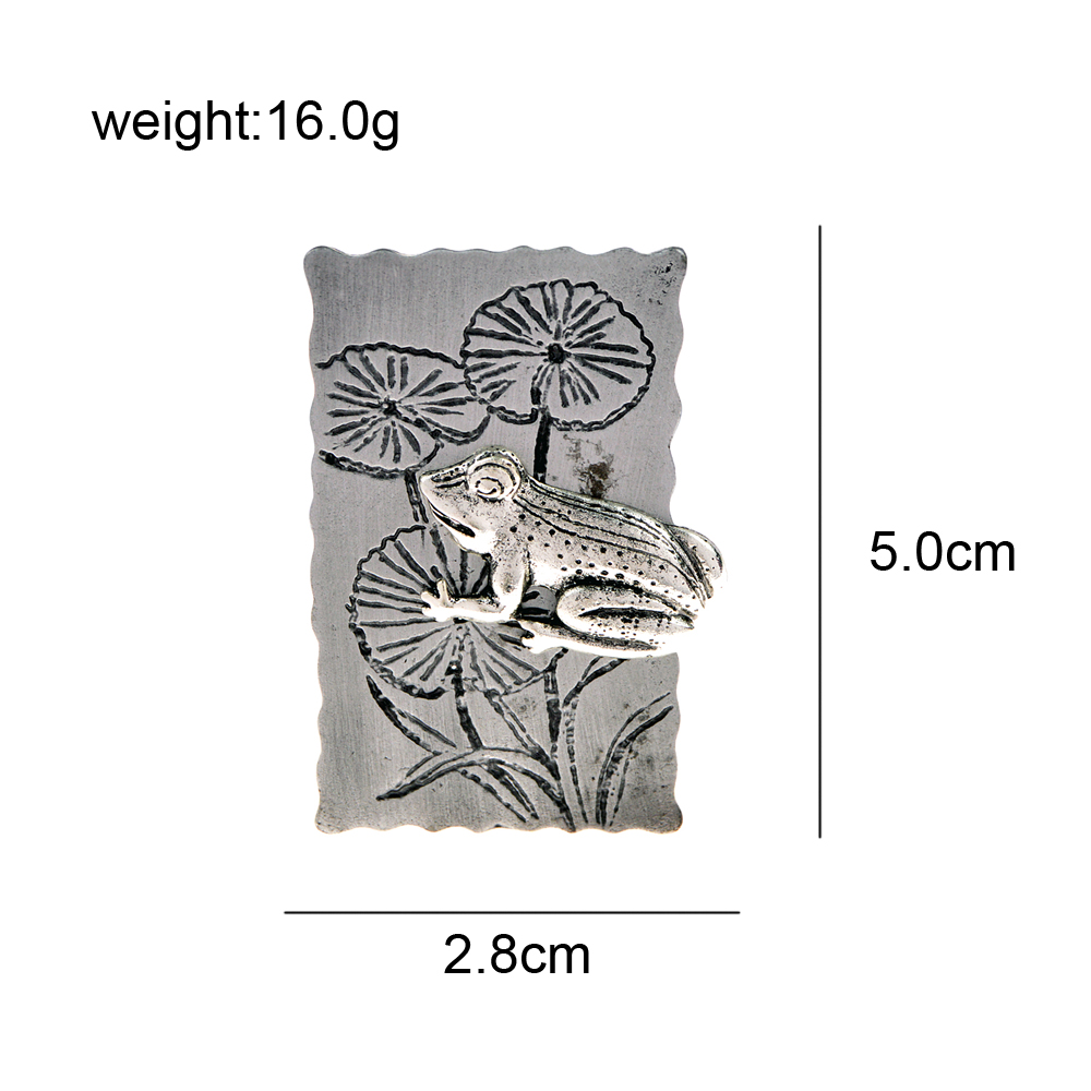 CINDY XIANG Creative Frog Lying On the Lotus Leaf Brooches For Women And Men Cute Animal Insect Geometric Pins Brooch Jewelry
