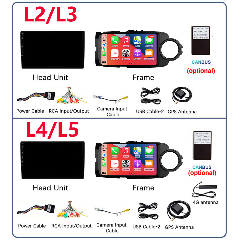 Android 13 Carplay Auto Car Radio For Toyota Yaris 2012 2013 2014 2015 2016 2017 GPS Multimedia Player Stereo WIFI+4G video DSP