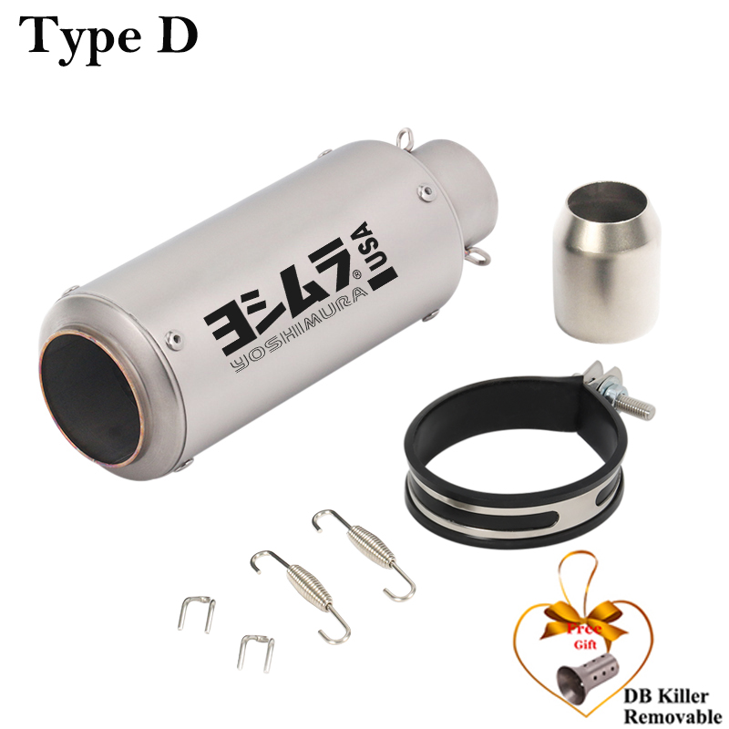 Universal Motorcycle 51MM Yoshimura Exhaust Pipe Escape Modify Moto Scooter Muffler DB Killer Remova For CBR1000RR MT09 R1 DUKE