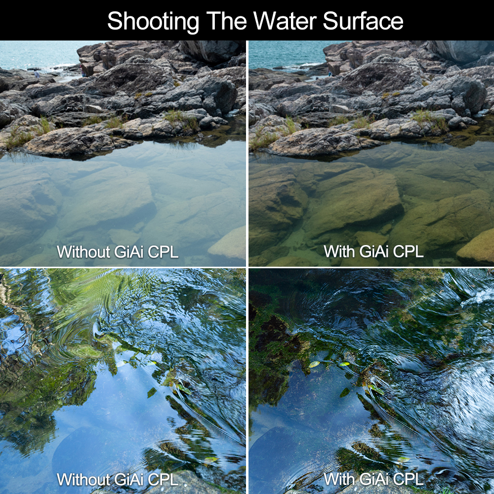 GiAi CPL Filter 37mm-82mm HD Clear Polarizer For Mobile Phone DSLR Camera Lens 49mm 52mm 58mm 67mm 77mm 82mm 86mm