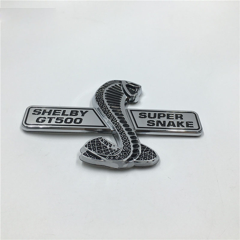 JDM Style Funny Car Stickers and Decals Super Snake Cobra Wall Plaque Emblem Badge Wings Sticker For Ford Mustang Shelby GT500