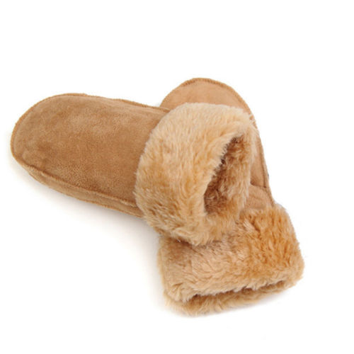 Winter Women Wool Gloves Genuine Leather Gloves Ladies Leather Mittens Thicken Warm Cute Sheepskin Women Gloves Outdoor