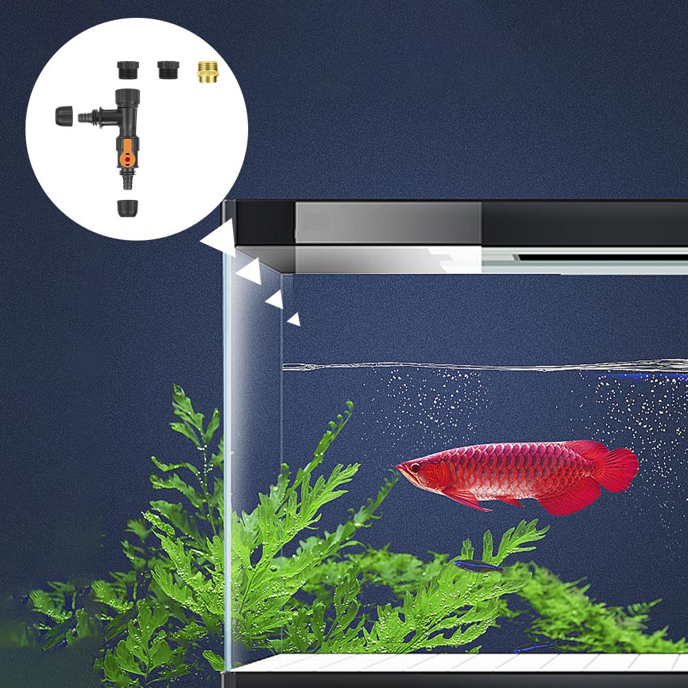 Plastic Aquarium Water Changer 3-Way Faucet Type Water Change Fish Tank Cleaning Tool Garden Splitter Watering Connector