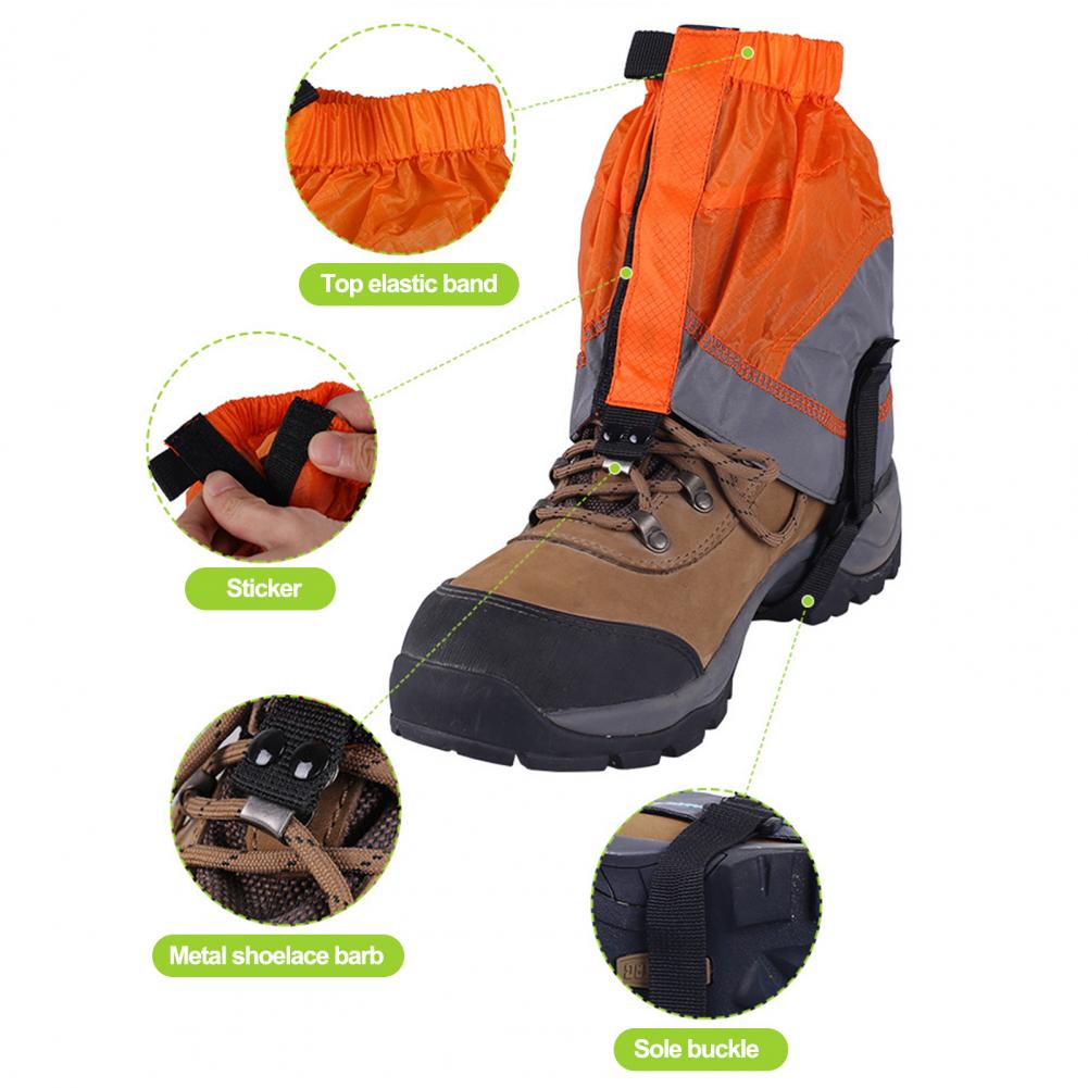 Waterproof Boot Gaiters Waterproof Leg Gaiters for Outdoor Enthusiasts Adjustable Lightweight Low Ankle Guards for Boots Shoes
