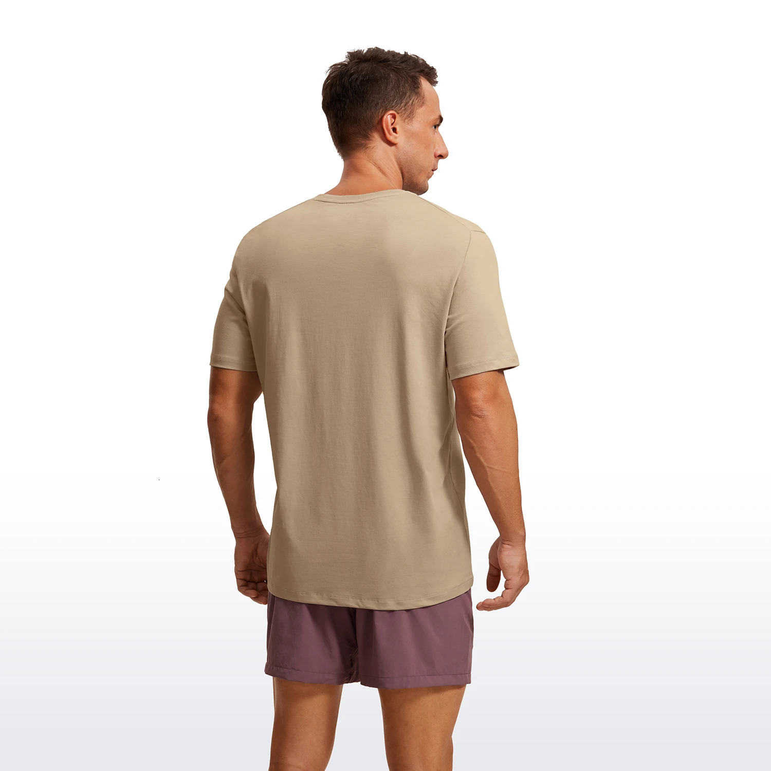 CRZ YOGA Mens Athletic TShirts Short Sleeve Comfy Tee Shirts Quick Dry Workout Running Gym Tops 240620