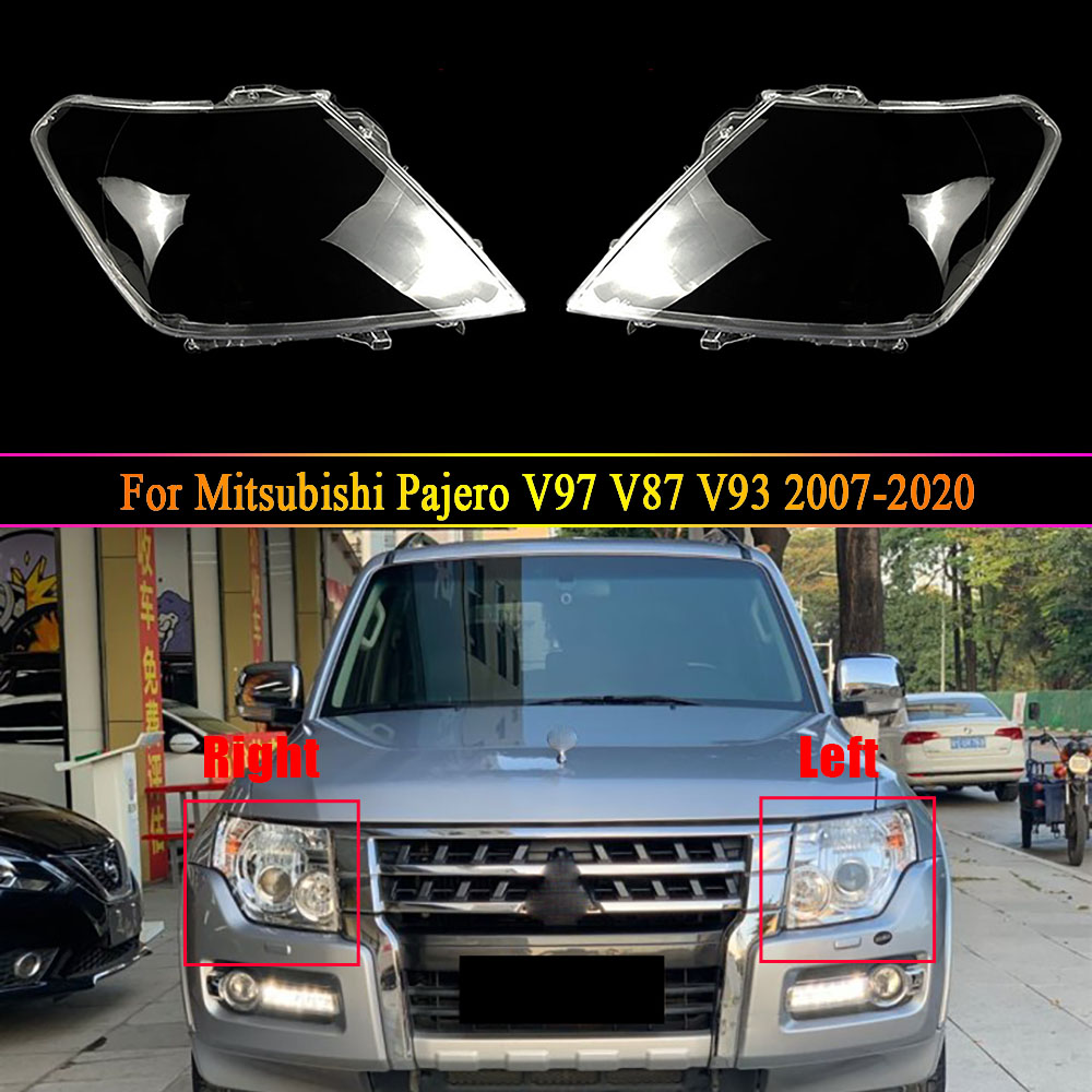 Headlamp Lens For Mitsubishi Pajero V97 V87 V93 2007 ~ 2020 Headlight Cover Car Replacement Head Light Auto Shell