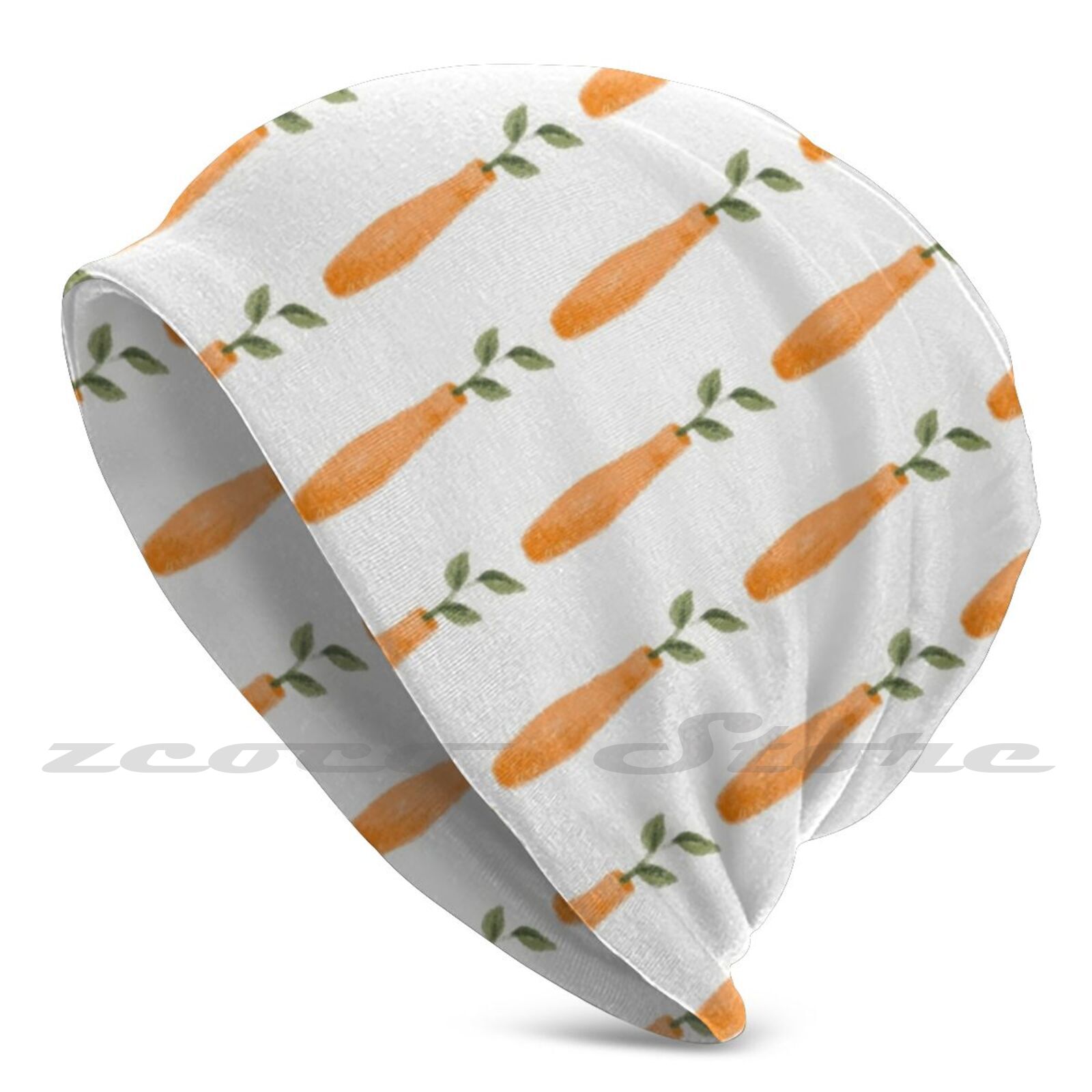 Sprout Adult Kids Knit Hat Hedging Cap Outdoor Sports Breathable Sprout Plant Plants Planting Leaves Leaf Little Cute Orange