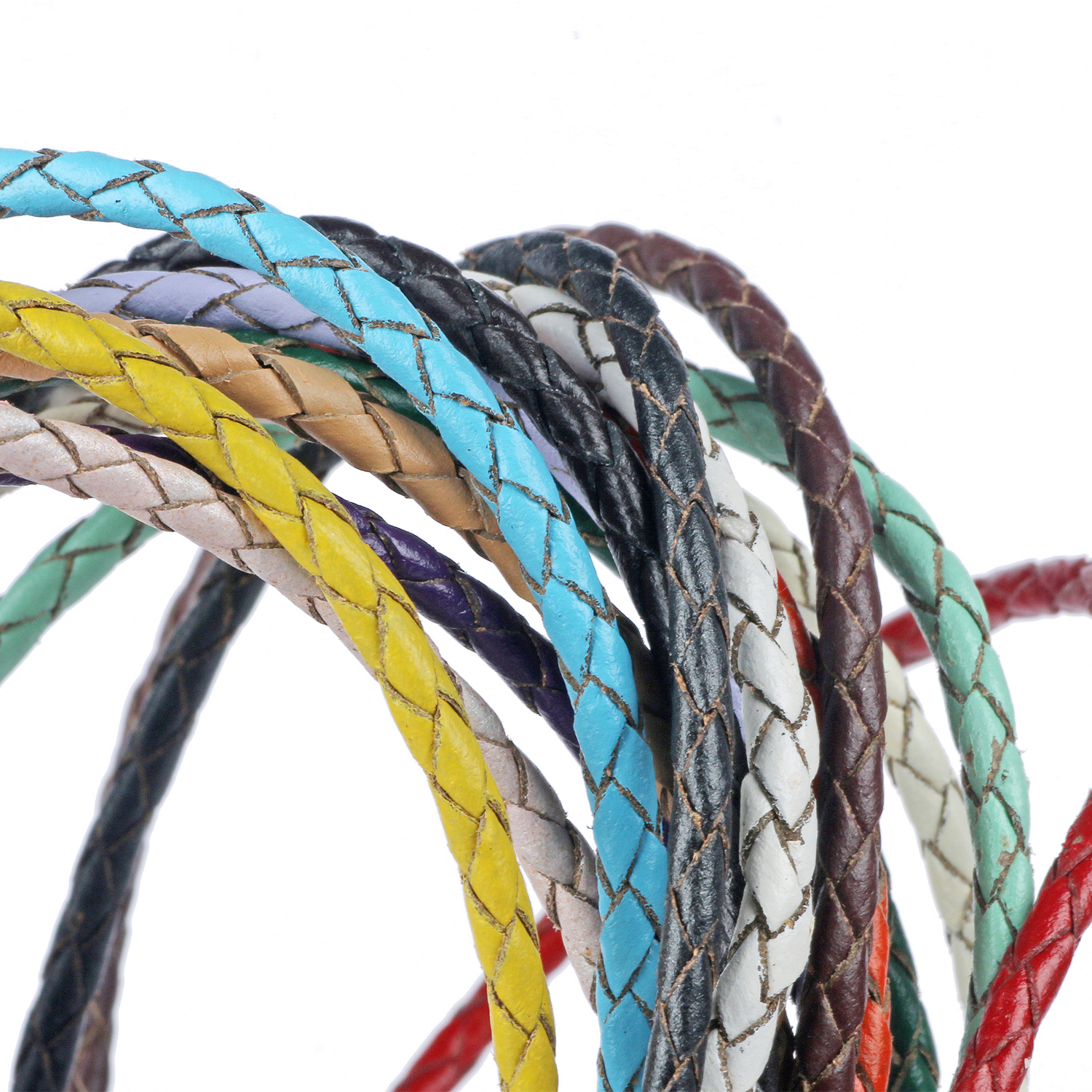 2meter Black Braided Genuine Leather Rope Cord Jewelry Accessories 3 4 5 6mm Round Leather Cord For Diy Bracelet Jewelry Making