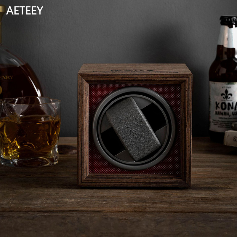 Single Automatic Megger Watch Winder Wood Housing Wood Aroma Watches Winder Box for Home Automatic Store Wholesale Box 13 CmCus