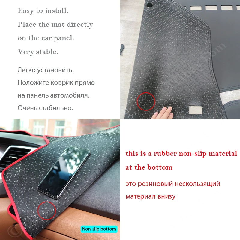 For Renault Koleos 1 2008~2016 Samsung QM5 Anti-Slip Leather Mat Dashboard Cover Pad Sunshade Dashmat Accessories 2010 2012 2013