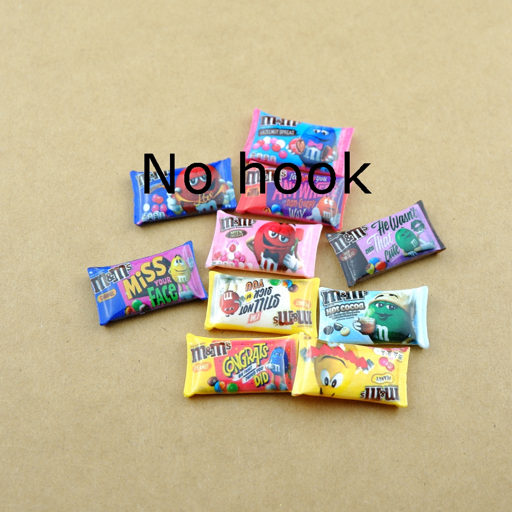 10pcs/Pack M Candy Resin Charms for Earring Bracelet Pendant Jewelry Findings Phone Making