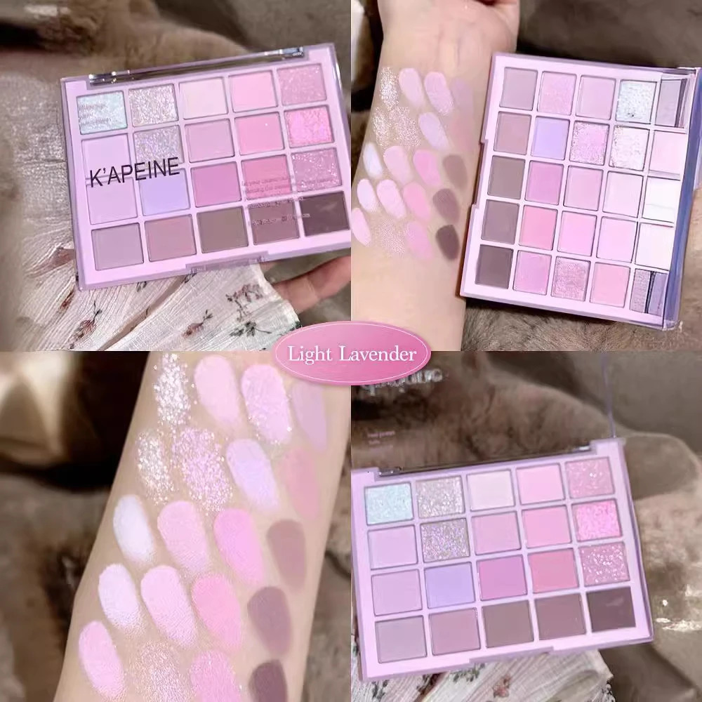 20-Color Pink Brown Eyeshadow Palette Matte Pearlescent Low Saturation Long Lasting Waterproof Glitter Eye Shadow Eye Makeup 240624