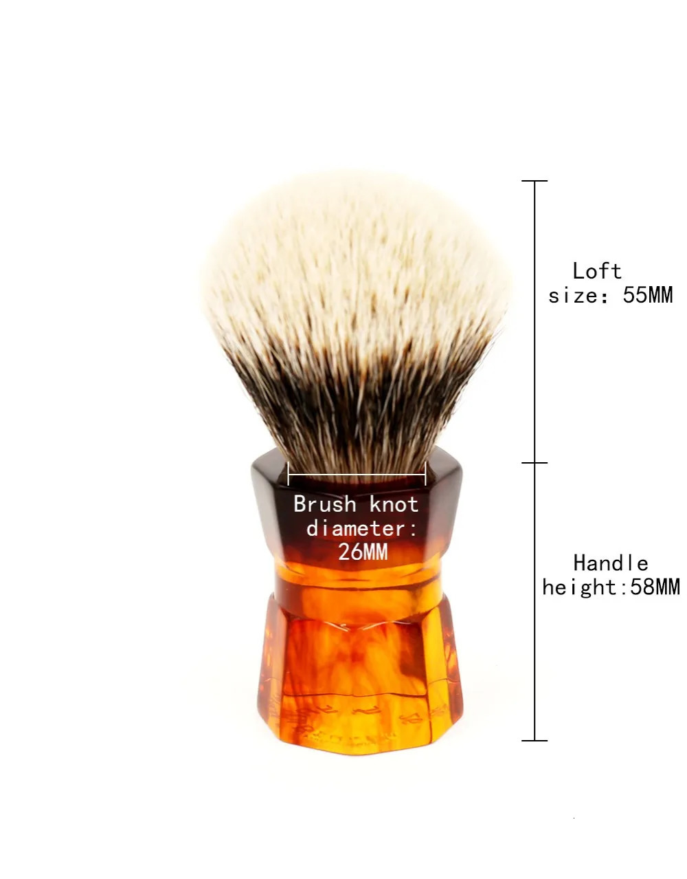 Yaqi 26mm Moka Express Two Band Badger Hair Mens Beard Shaving Brush i240624