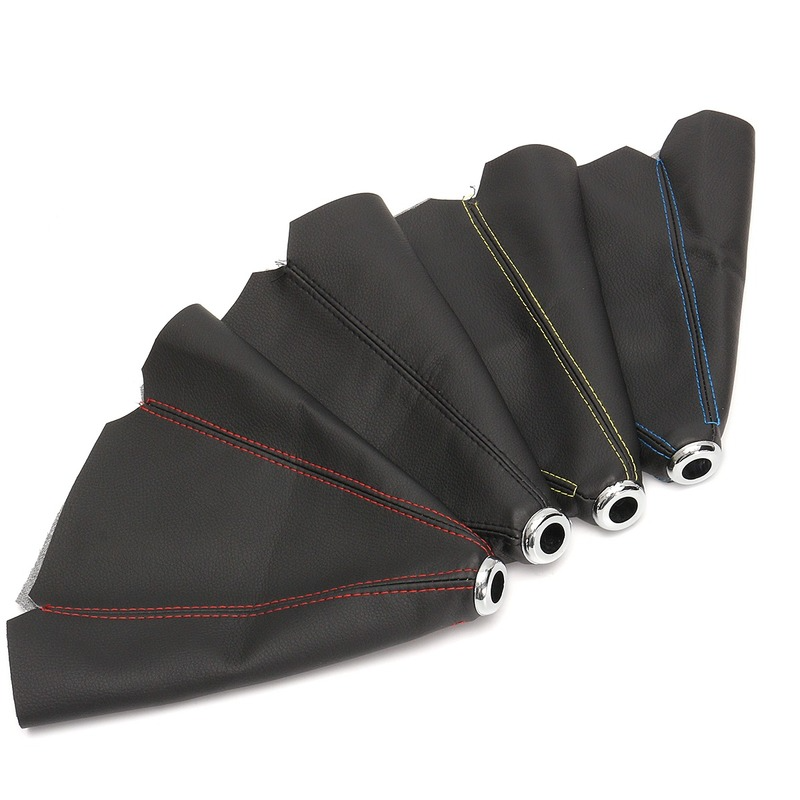 Universal PU Leather Car Gear Shift Collars Handle Cover Car Manual Stick Shifter Knob Gear Shift Boot Cover Gaiter Accessories