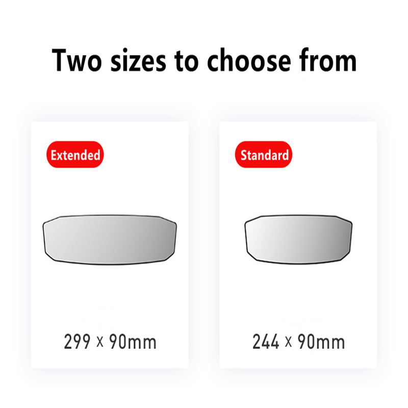 2 Size Big view Universal Car Mirror Interior Rearview Mirrors Auto Rear View Mirror Anti-glare Curved mirror Auto Accessories
