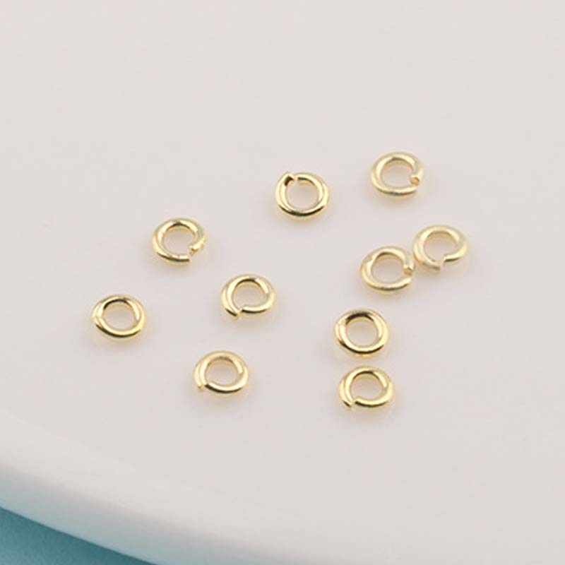 Genuine Real Pure Solid 925 Sterling Silver Open Jump Rings Split Ring Rose Gold Connector Jewelry Making Findings