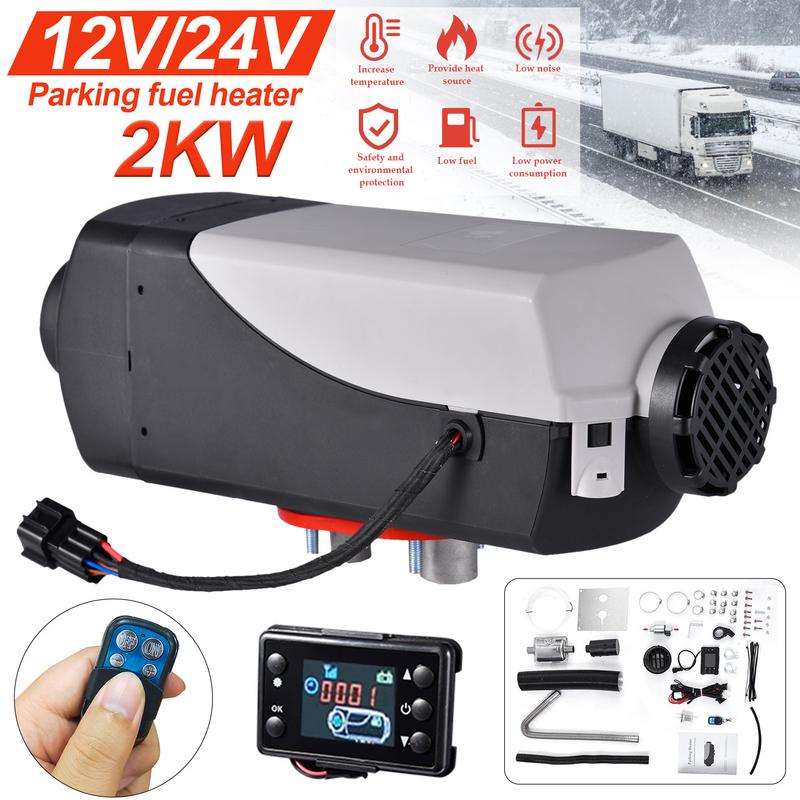2KW Diesel Heater 12V For Webasto Autonomous Car Air Parking Heater LCD Remoter Control Warmer Fuel-operated Low Noise RV Heater