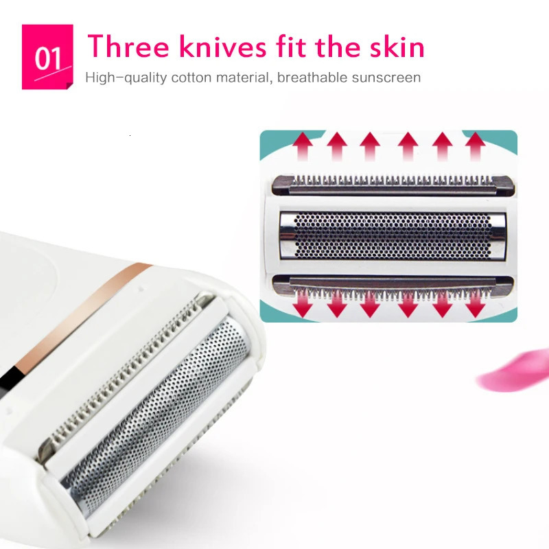 Rechargeable Women Painless Electric Epilator Beard Hair Removal Womens Shaving Machines Portable Female Hair Trimmer LCD 240624