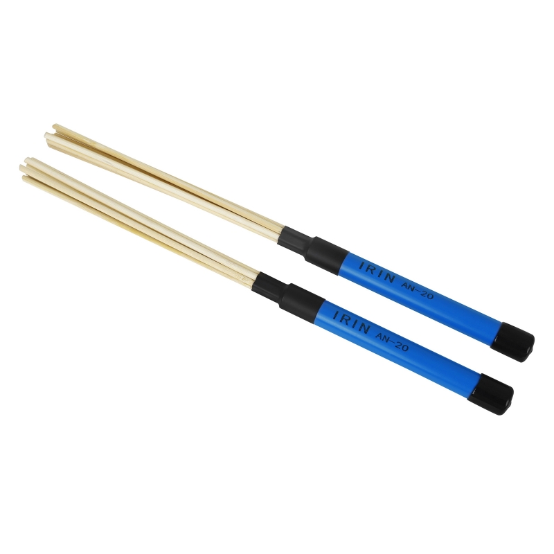 B36F 1 Pair Drumsticks Brushes 20 Bamboo Dowels Rods Drum Brush Standard Multi-Rod Bundle Sticks Music Instrument Accessory