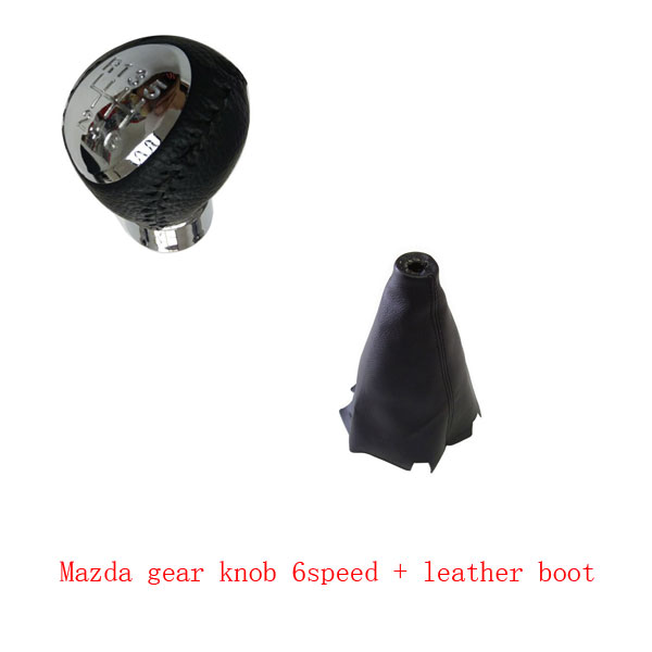 5 speed/ 6 Gear Car Shift Gear Knob PU Leather Boot Gaitor For MAZDA 3 2003 2004 2005 2006 2007 2008 2009 Accessories