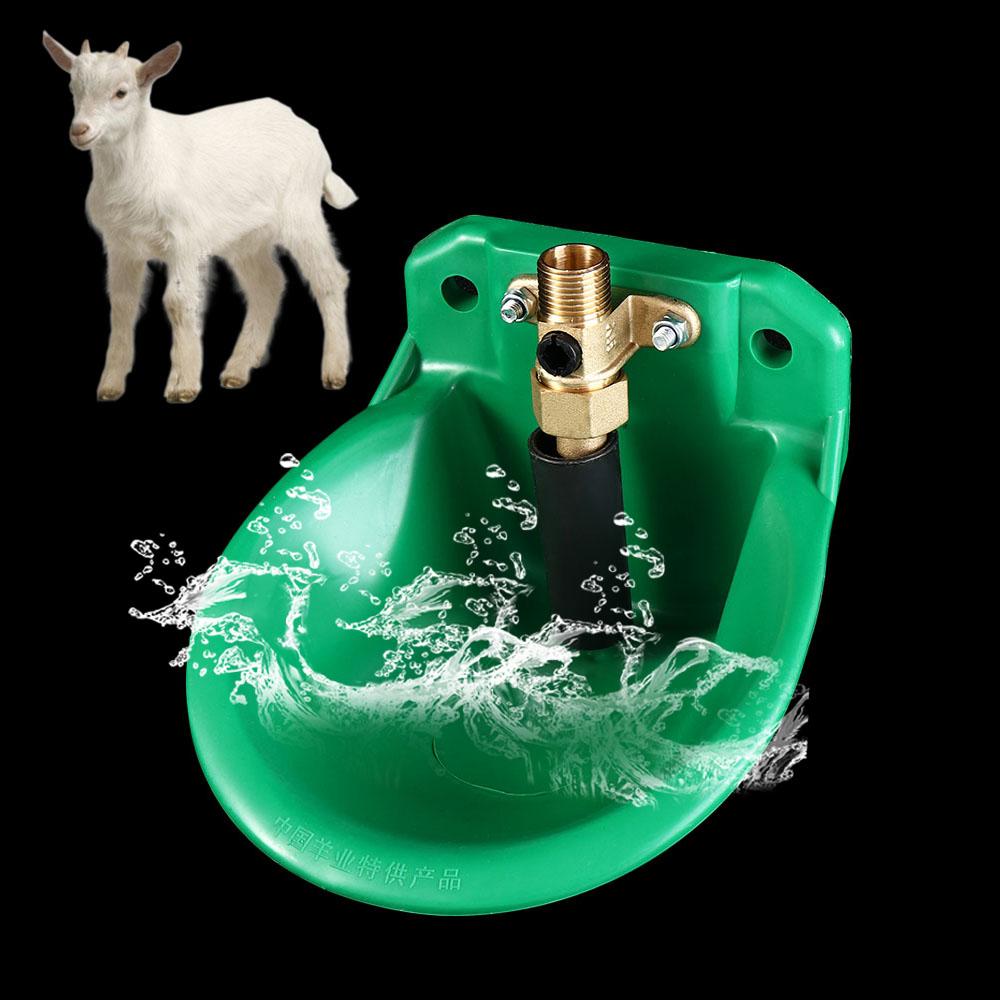 Livestock Sheep Goat Drinker Bowl with Copper Valve Water Fountain Cattle Sheep Dog Feeding Equipment Farm Animals Drinker Bowl