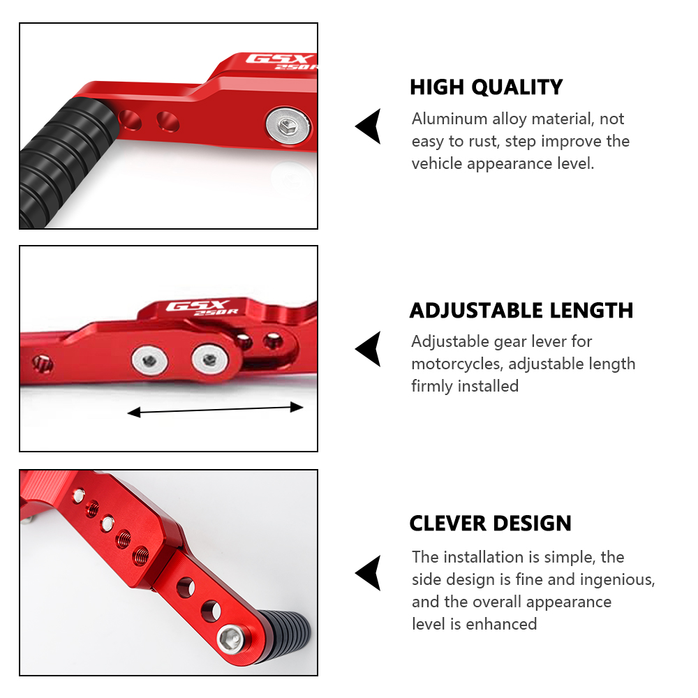 For motorcycle foot brake lever and gear lever pair GW250 GSX250R DL250 GIXXER 150 250 CNC pedal GIXXER 250 150 SF 250 GW250