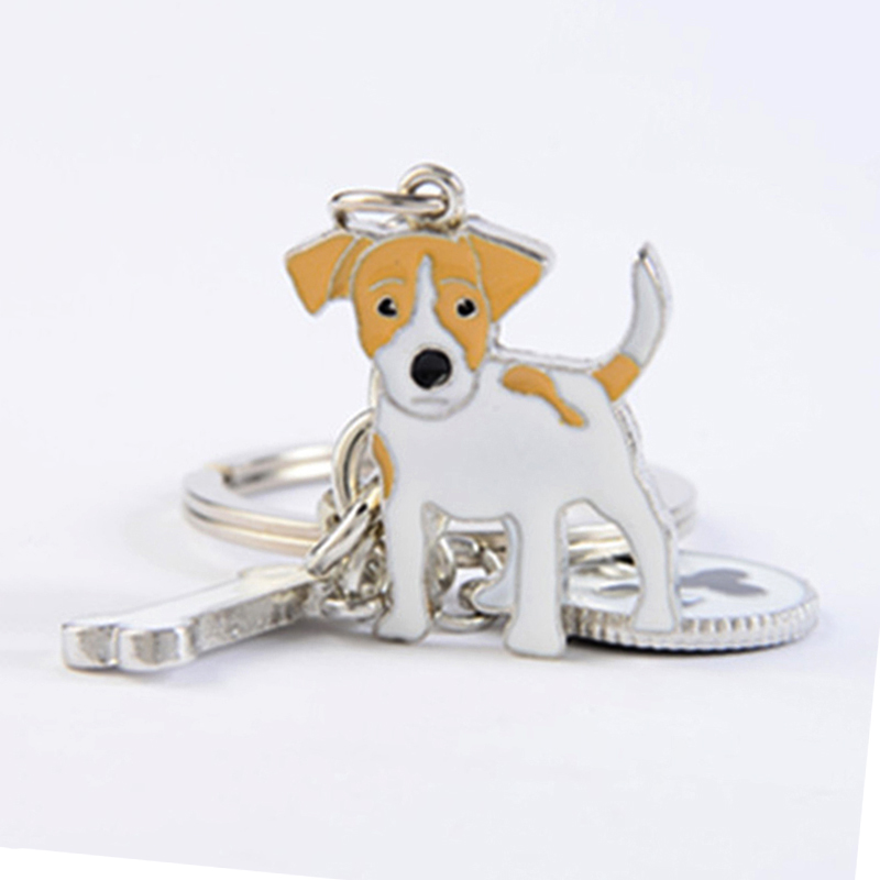 Jack Russell Terrier Key Chains For Women Men Alloy Metal Dog Pendant Key Ring Car Keychain Bag Charm Keyring gifts