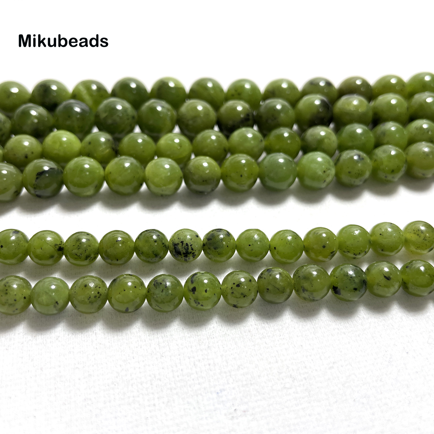 Wholesale Natural 8mm Canadian BC Jade Nephrite Smooth Round Loose Beads For Making Jewelry DIY Bracelet Necklace 38cm