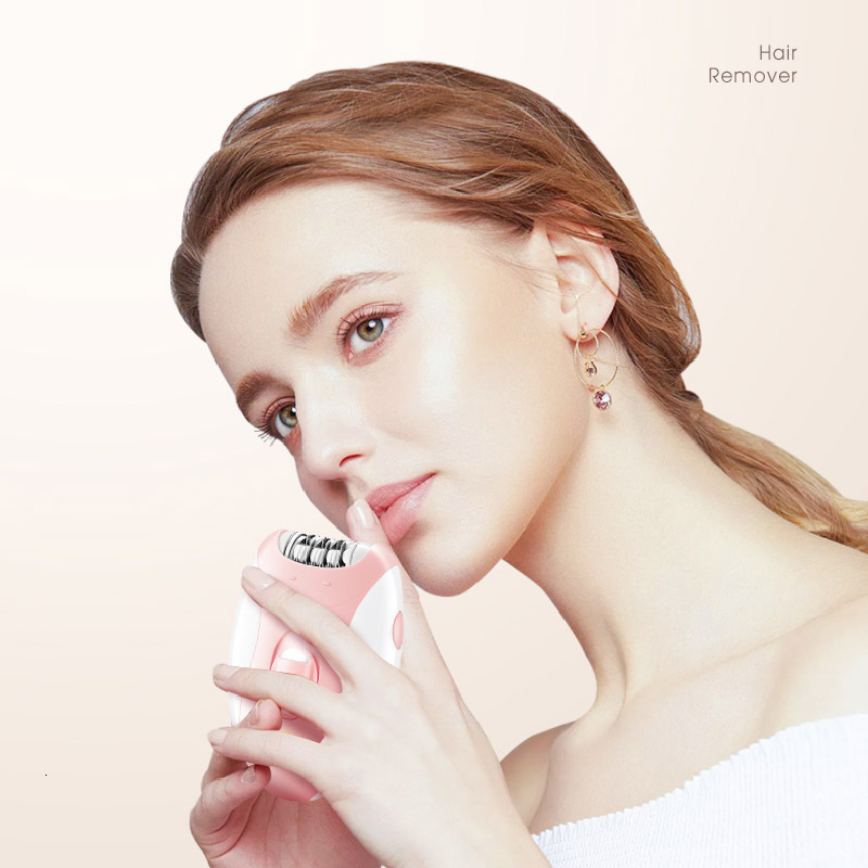 Kemei Rechargeable Women Electric Facial Body Hair Remover Bikini Trimmer Rotary Female Epilator For Face Leg With F624-42