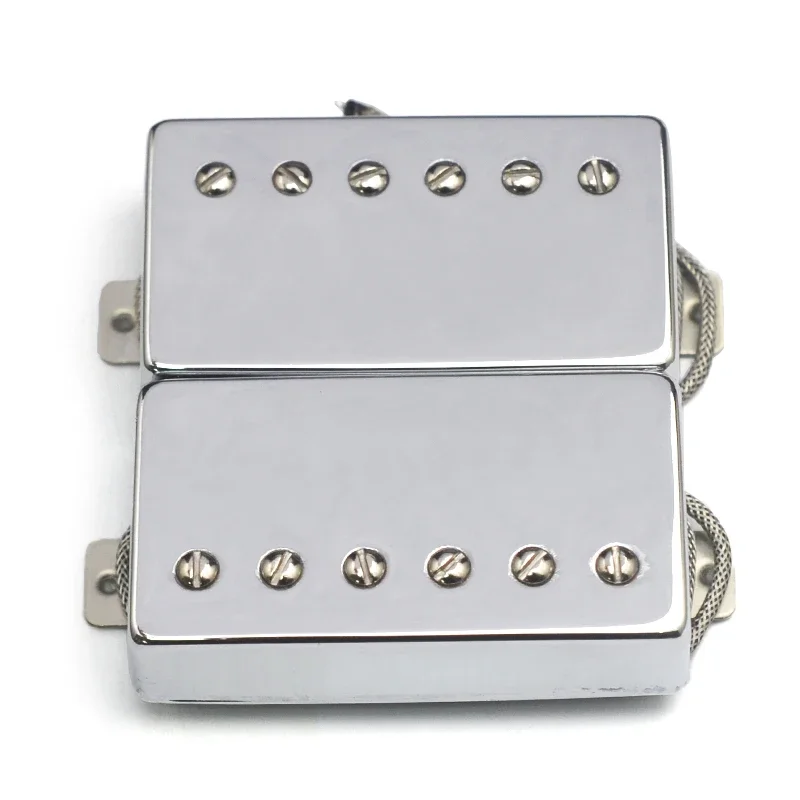 Alnico 5 LP Guitar Humbucker Pickup Set Neck & Bridge Alnico V Pickup 70x38mm Chrome