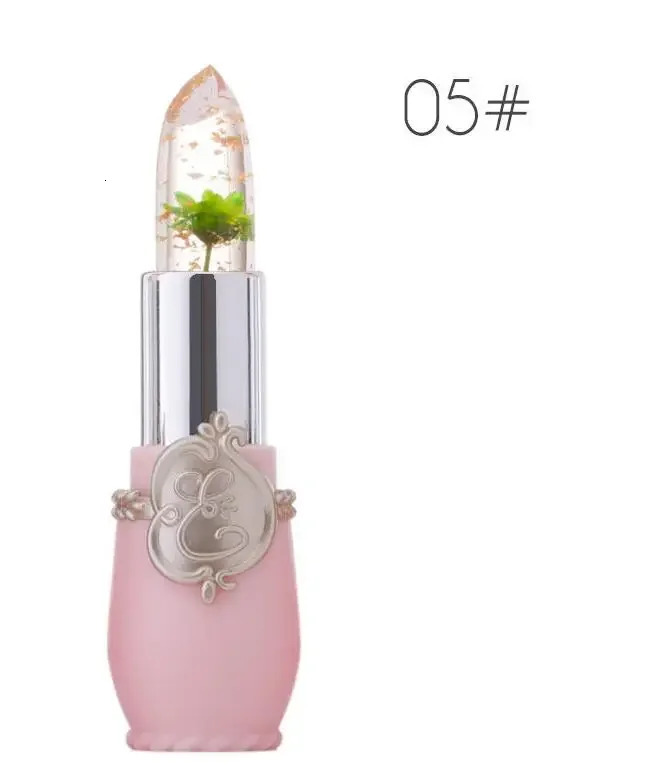 Waterproof lipstick jelly flower transparent color discolored lipstick lasting for 6 long colors flowery lipstick 240705