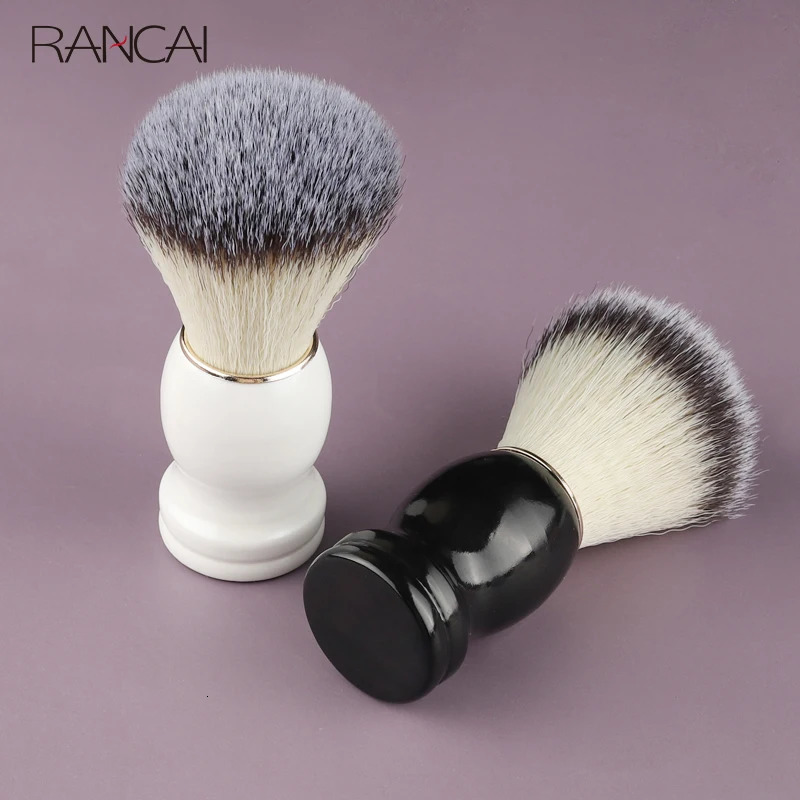 Beard Shaving Brush Makeup brushes 1pcs Wooden Handle Bristle Hair Salon Barber Soap Foam Shave Men Cleaning Tools 240624