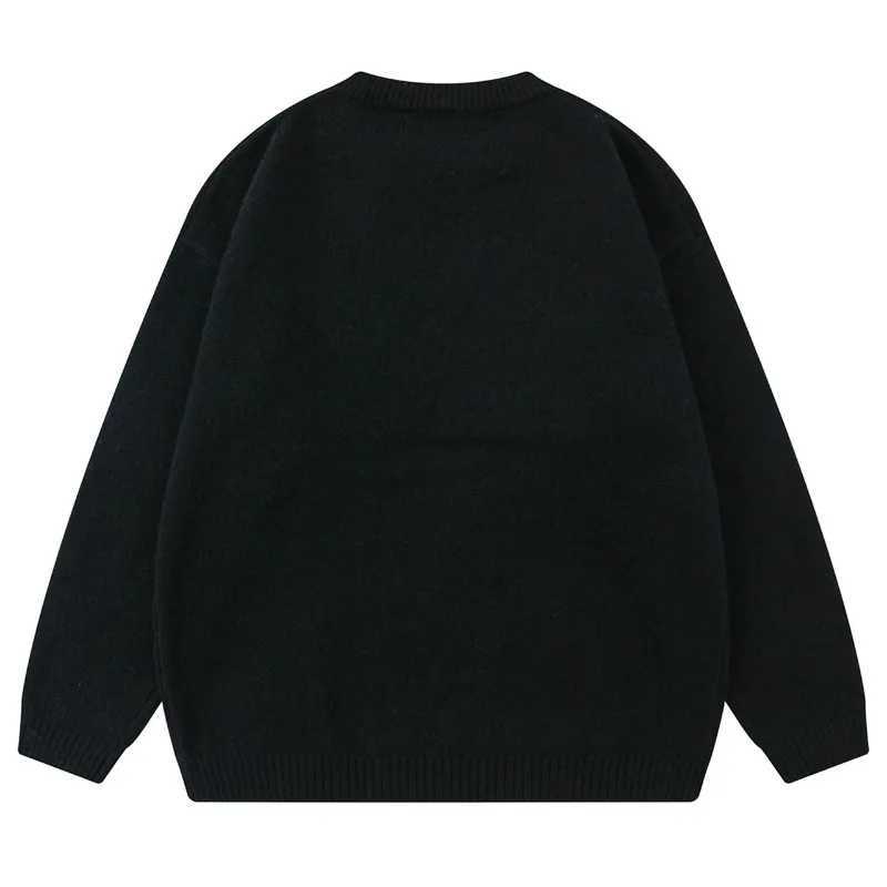 Men's Sweaters Vintage Star-print Knitted Sweaters Lrregular Zip Cardigan Men Women Loose Knit Tops Casual Jumpers Autumn Jacket Strtwear Y240622