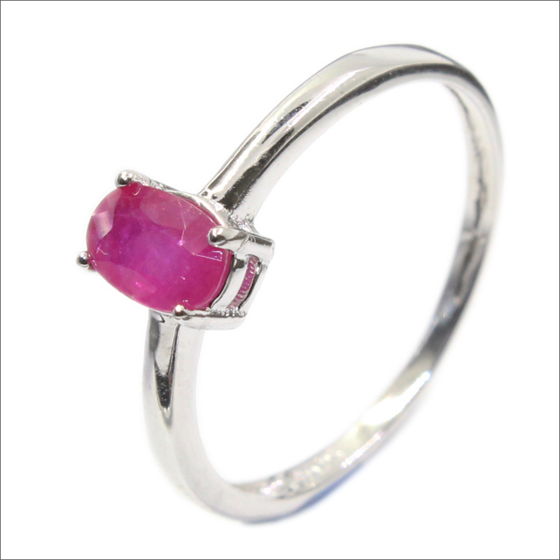 Hotsale 925 Silver Ring 4mm*6mm Natural Gemstone Ring with Gold Plating Sapphire Ruby Emerald Topaz Opal Jewelry
