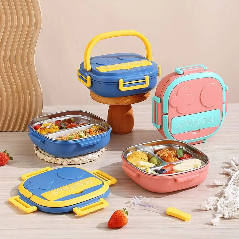 Lunch Box For Kids 304 Portable Stainless Steel Lunch Box Baby Child Student Outdoor Camping Picnic Food Container Bento Box