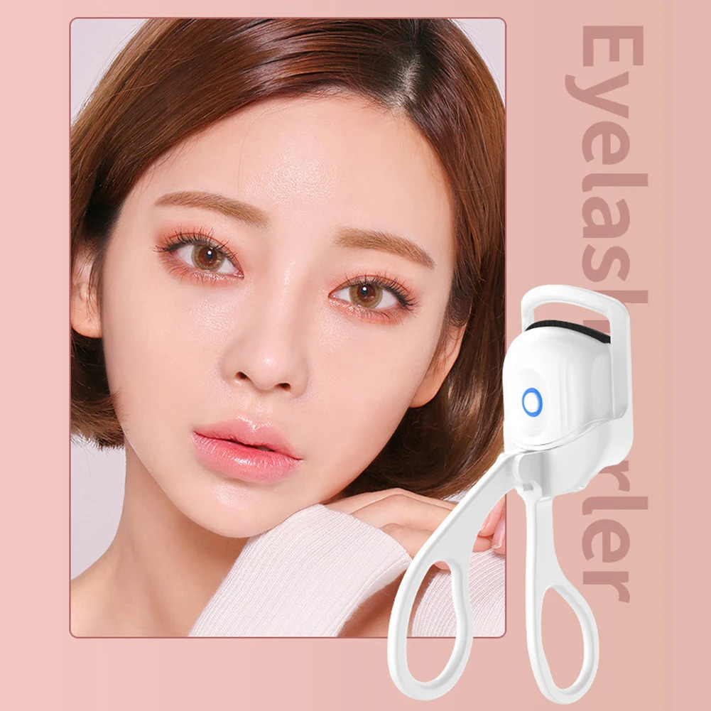 Electric Heated Eyelash Curler Eyelashes Curls Thermal Eyelash Curler USB Rechargeable Mini Long Lasting Makeup Tool Beauty Tool 240621