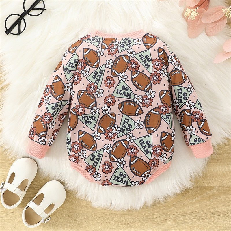 Newborn Baby Girl Pullover Sweatshirts Infant Girl Fall Romper Crewneck Clothes Tops