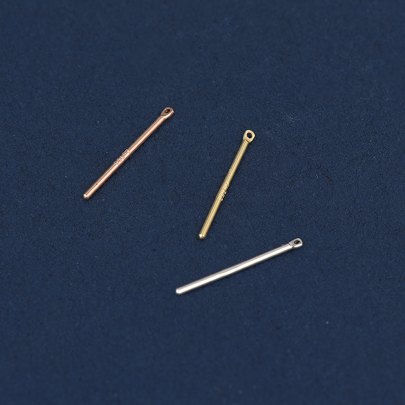 Sinya Au750 Jewelry DIY Accessories 18k Solid Gold Findings Components Earring Post Necklace Plugs Needle Pin For Design Making