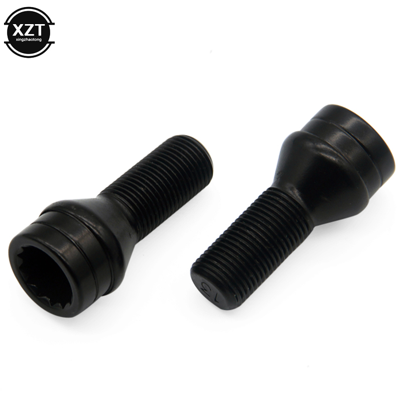 4pcs M14 x 1.25 Wheel Locking Bolts Lug Nut Black + Key For Mini R50 R52 R53