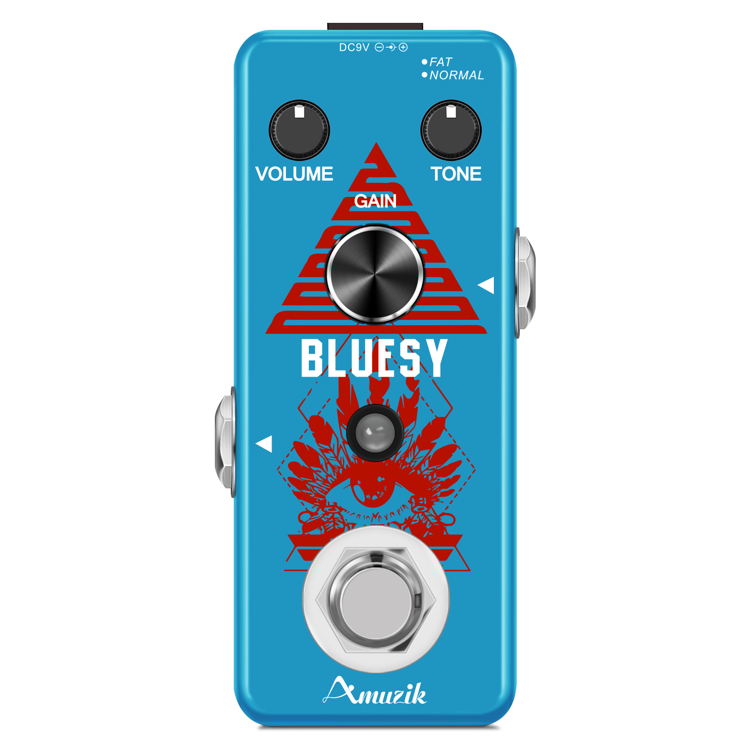 Amuzik LEF-321 Bluesy Blues Overdrive Guitar Effect Pedal Aluminum Alloy Shell True Bypass Guitar Parts & Accessories