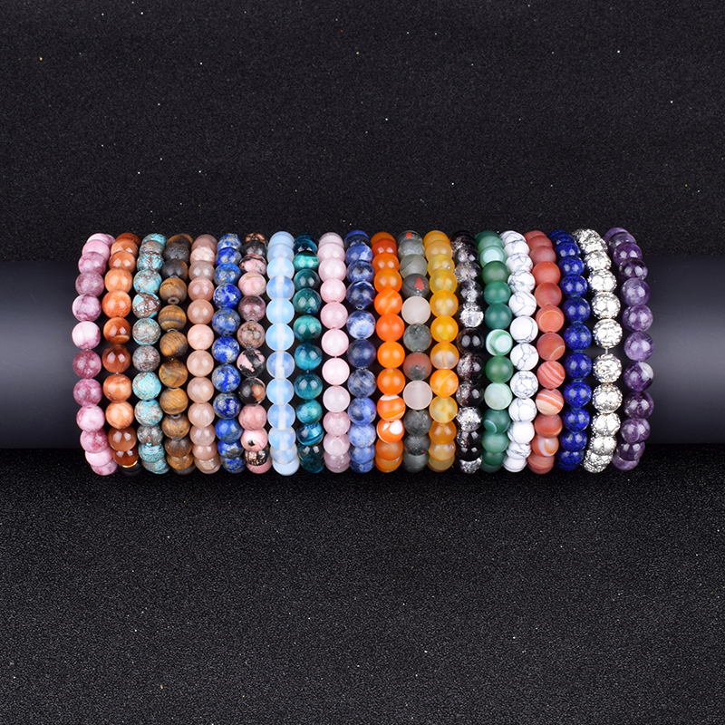 Natural African Turquoise Lapis Lazuli Stone Bracelet Homme Femme Charms 8MM Men Strand Beads Yoga Bracelets Women Jewelry