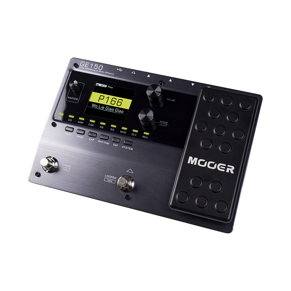 MOOER GE150 Digital Tube AMP Modelling Guitar Multi-Effects Pedal Processor 151 Effects 80s Looper 40 Drum Rhythms 55 AMP Models