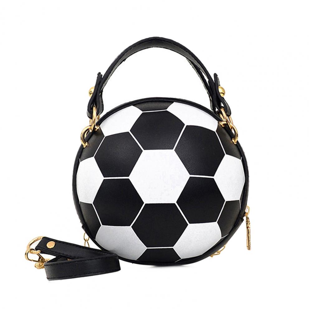 Chic Women Handbag Round Basketball Football Barrel-shaped Faux Leather Crossbody Shoulder Bag