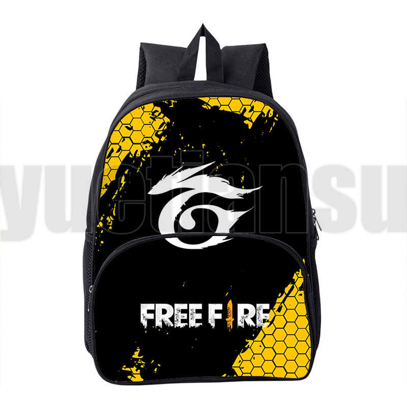 Hot Game 3D Free Fire Garena Roupa Angelical Backpack Boys Girls 12/16 Inch School Bag Children Book Bag War Games Travel Bag