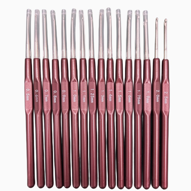Superfine Crochet Hook 0.5-2.5MM Micro Hook Needles For Wig Making Crochet Locs Braids Weaving Needle Tools Knitting Needles Set