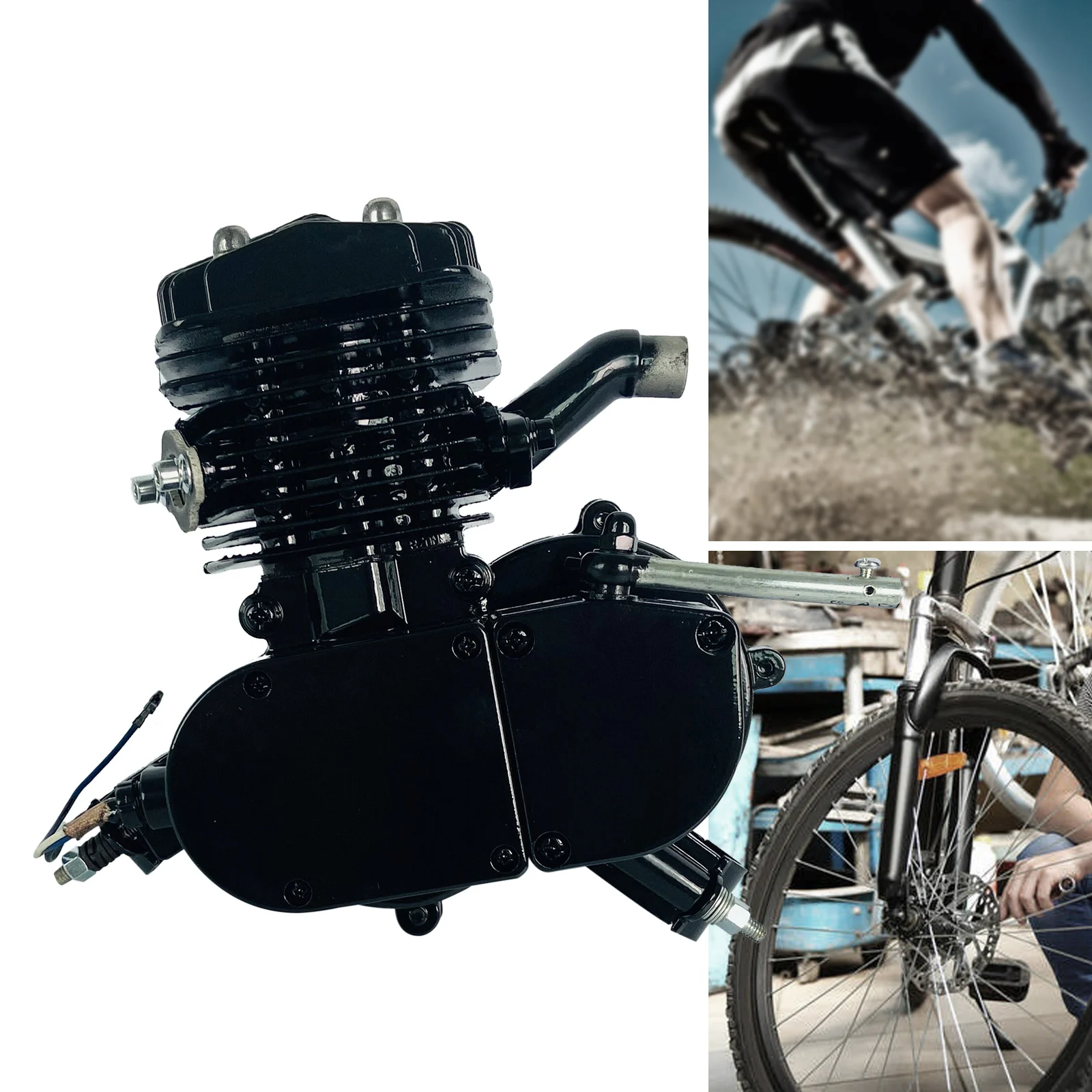 80CC 2 Stroke Mini 2 Hub Motor DIY Gas Engine Pullstart Carburettor Super Fuel-efficient for Bicycle Scooter