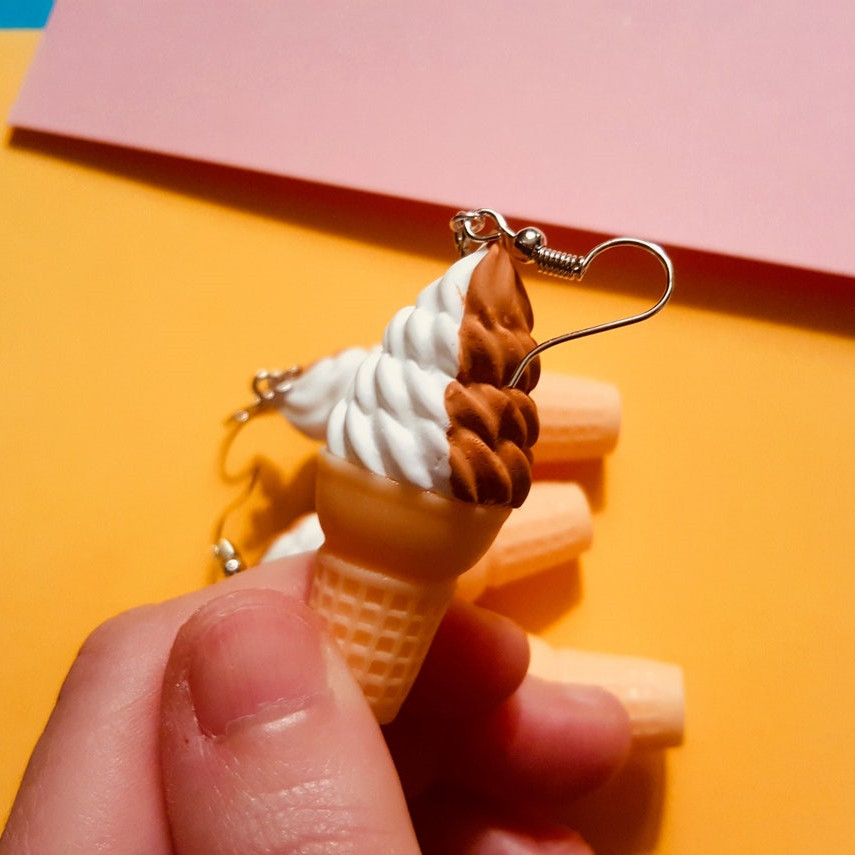 1 Pair Creative Ice Cream Woman Earrings Resin Cute Handmade Earrings Summer Jewelry Gifts For Her