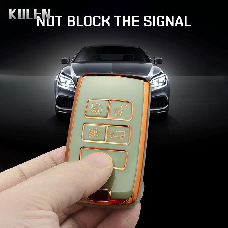 Plating TPU Car Key Case Shell Cover Fob For Land Rover Range Rover Evoque Discovery Sport Velar For Jaguar XE XF E-Pace F-Pace